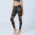 Buddha Stones Mandala Floral Leaf Pattern Gym Leggings Women's Yoga Pants