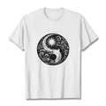 Buddha Stones Sun Moon Waves Yin Yang Pattern Cotton Tee T-shirt