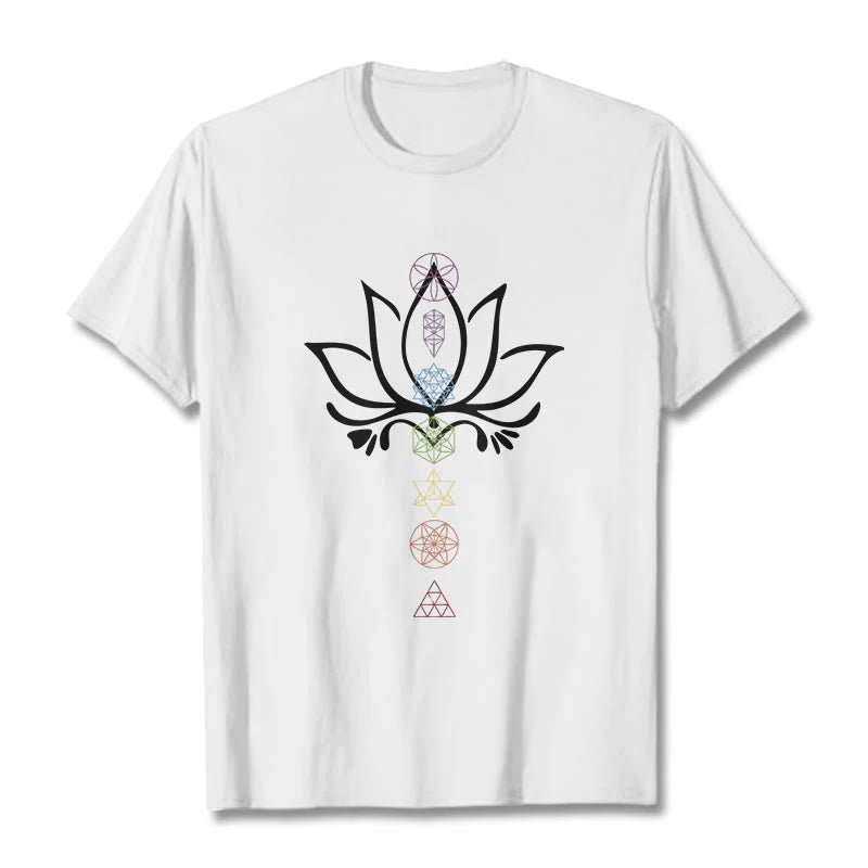 Buddha Stones Lotus Sacred Geometry Tee T-shirt