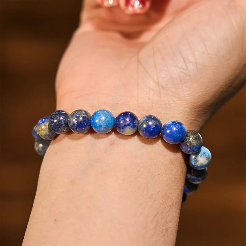 Buddha Stone Various Crystals Malachite Lazurite Lapis Lazuli Hemimorphite Calmness Bracelet