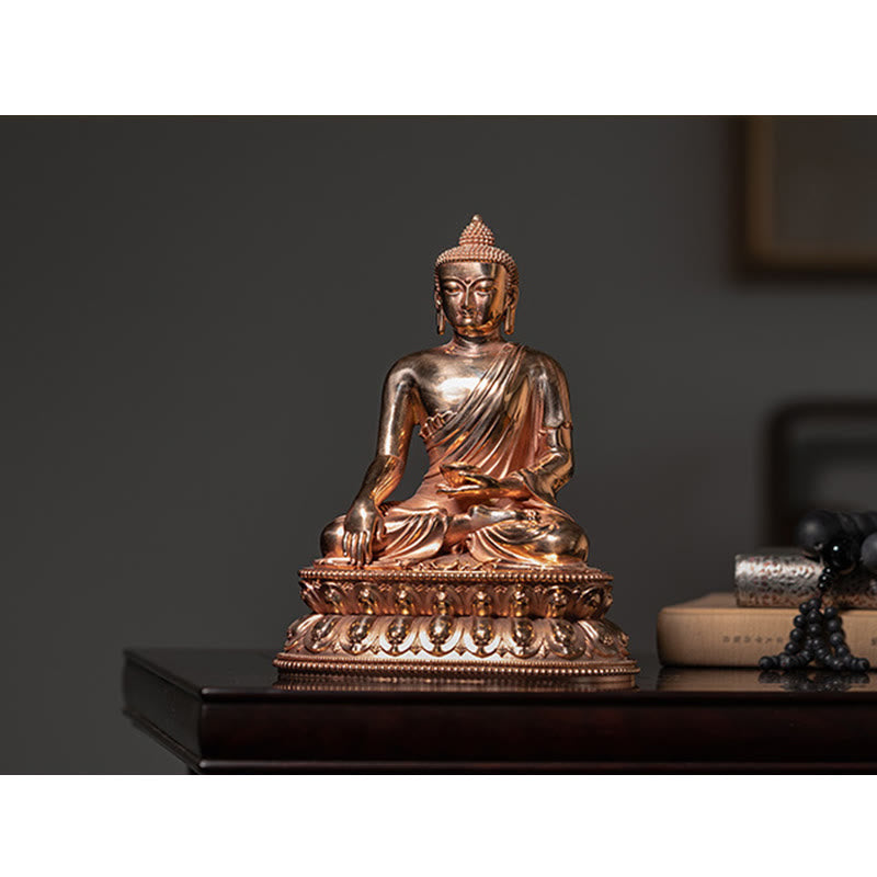 Buddha Stones Gautama Shakyamuni Buddha Figurine Serenity Copper Statue Home Decoration