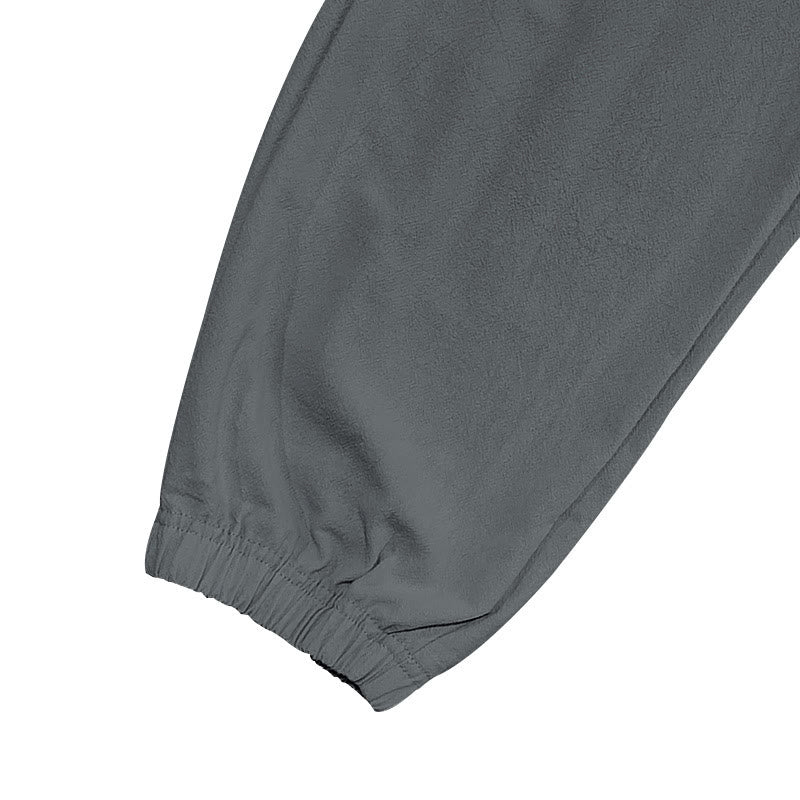Buddha Stones Solid Color Linen Drawstring Men's Cargo Pants With Pockets