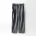 Buddha Stones Fall Solid Drawstring Zipper Men's Linen Wide Leg Pants With Pockets