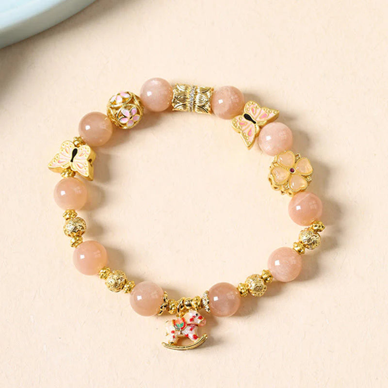 Buddha Stones Year Of The Horse South Red Agate Sun Stone Tourmaline Success Bracelet