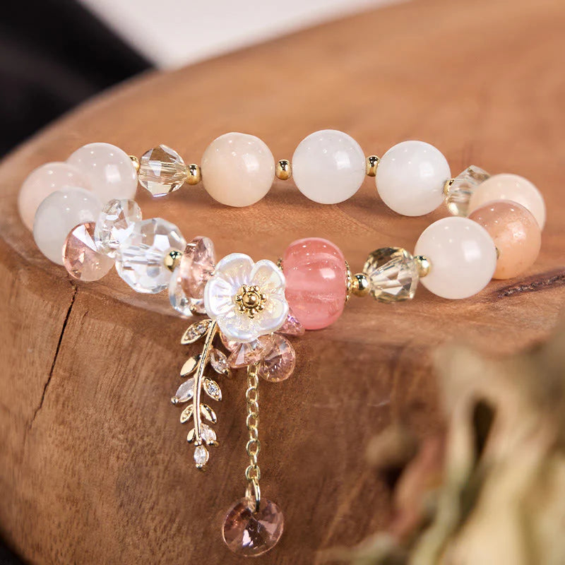 Buddha Stones Wishing You Light and Happiness Sun Stone Bracelet Includes Gift Message Card