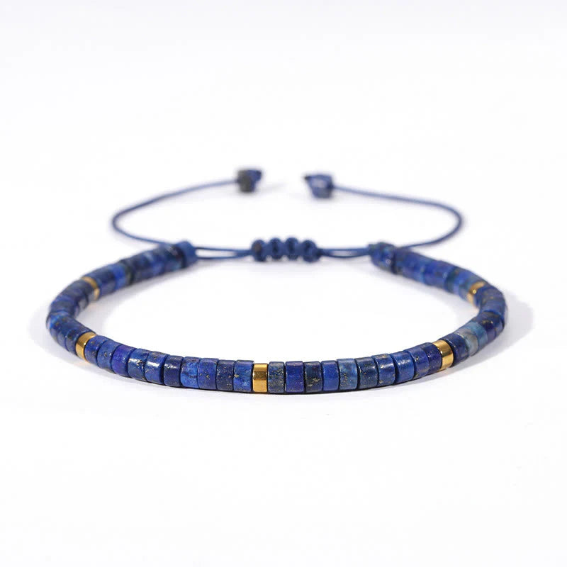 Buddha Stones Natural Lazurite Spacer Bead Positive Balance Bracelet