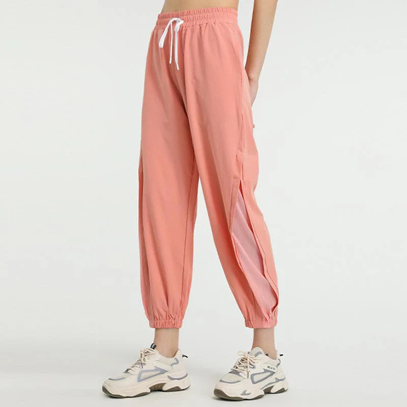 Buddha Stones High Waist Loose Fitness Yoga Sports Track Pants With Pockets