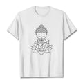 Buddha Stones Peaceful Buddha Lotus Flower Pattern Tee T-shirt