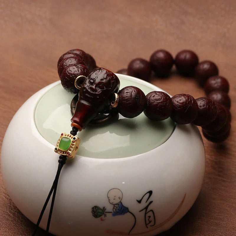 Buddha Stones Tibetan Bodhi Seed Agate Bead Luck Wealth Tassel Charm Wrist Mala (Extra 30% Off | USE CODE: FS30)