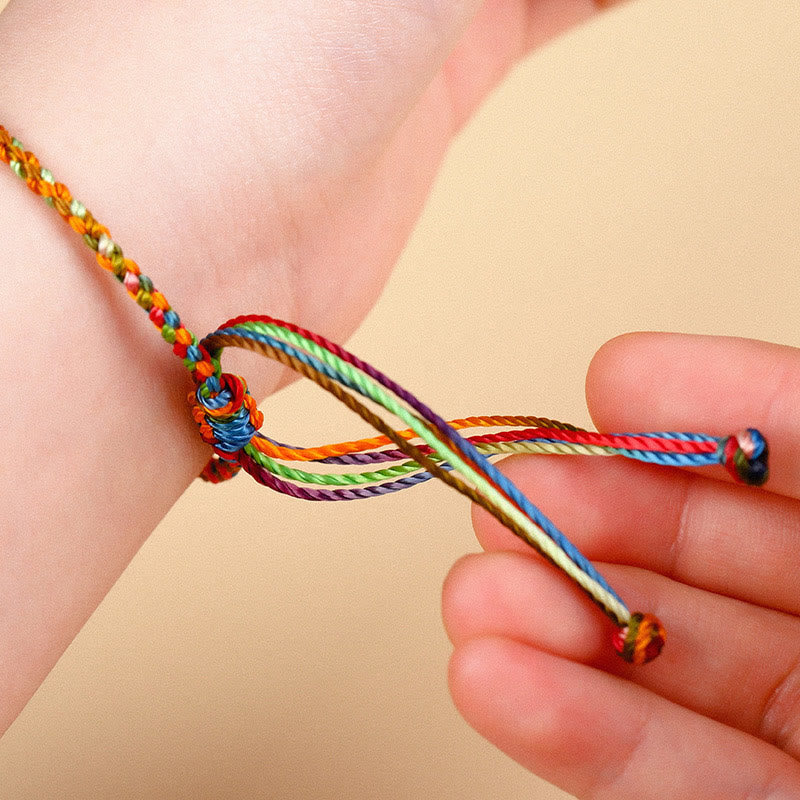 Buddha Stones May all your wishes come true Lucky Multicolored Bracelet