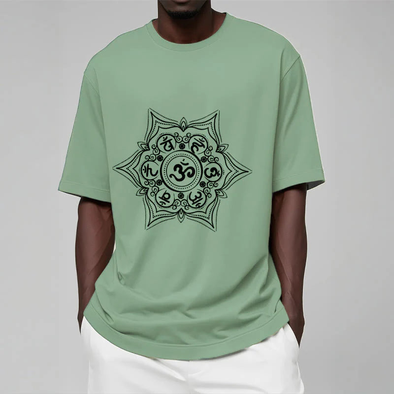 Buddha Stones Mandala Om Mani Padme Hum Tee T-shirt