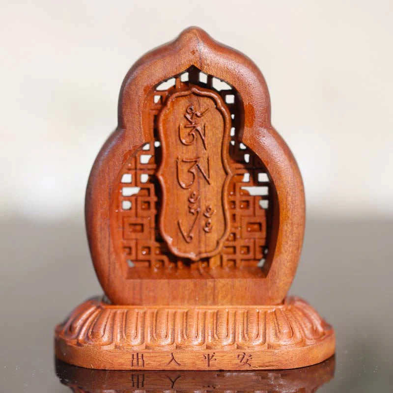 Buddha Stones Vajrasattva Buddha Wood Engraved Compassion Statue Figurine Decoration