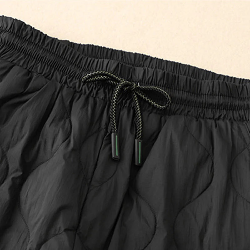 Buddha Stones Winter Curved Lines Warm Women's Ankle-length Pants With Pockets