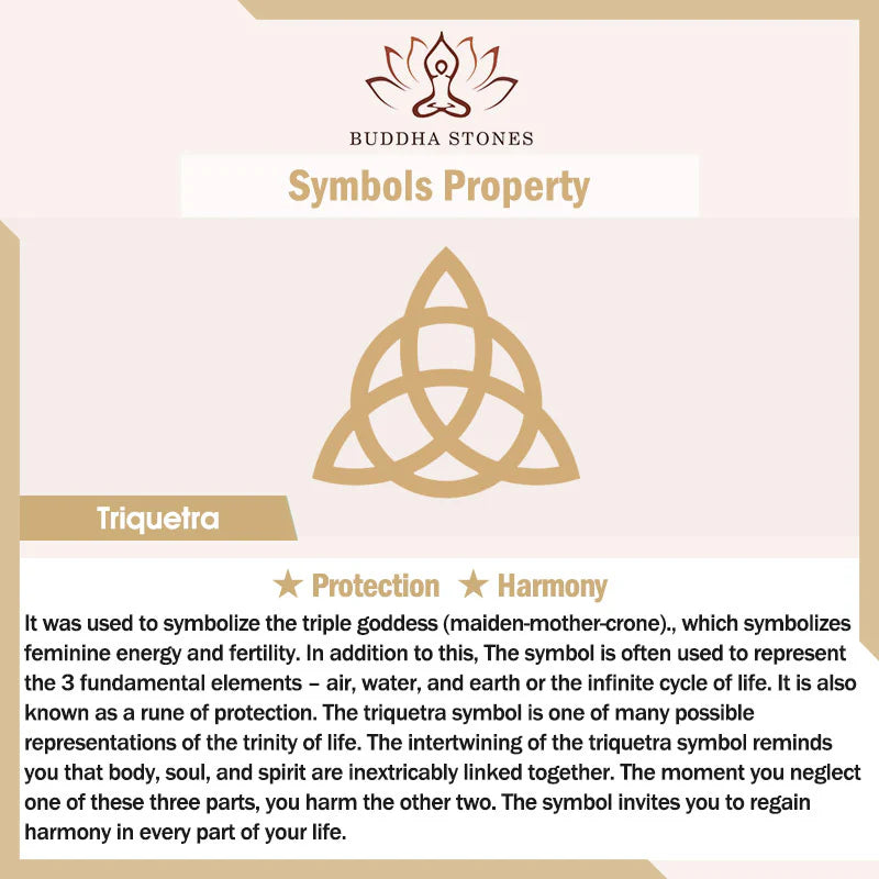 Buddha Stones  Triangle Knot Triquetra Titanium Steel Calm Rotatable Ring