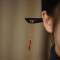 Buddha Stones Red Agate Ebony Wood Confidence Tassel Hairpin