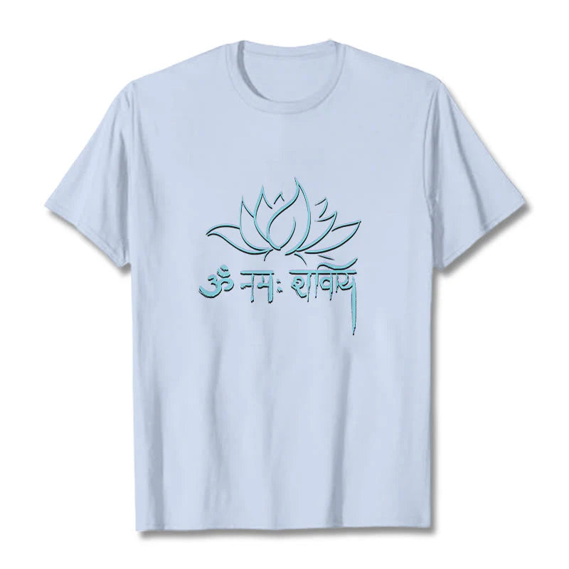 Buddha Stones Lotus Sanskrit Namah Shivaya Tee T-shirt