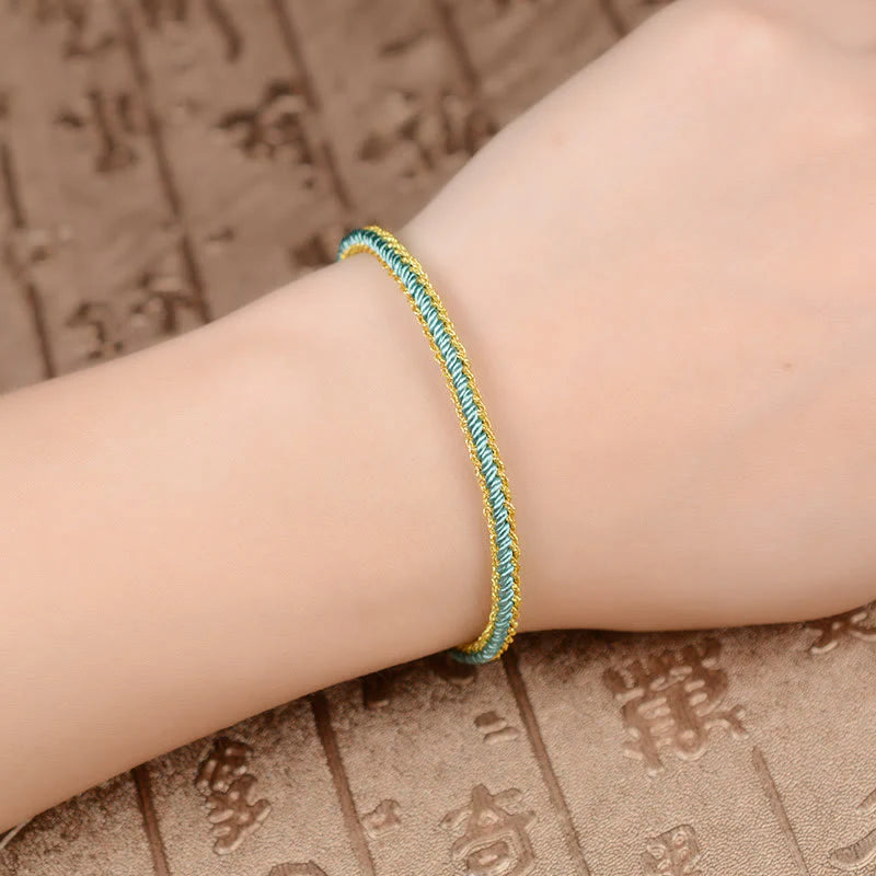 Buddha Stones Two-Color Rope Handcrafted Eight Thread Peace Knot Bracelet (Extra 30% Off | USE CODE: FS30)
