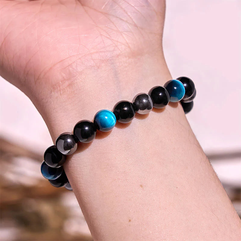 Buddha Stone Various Crystals Malachite Lazurite Lapis Lazuli Hemimorphite Calmness Bracelet