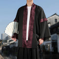 Buddha Stones Summer Casual Zen Lapel Collar Men's Elbow-Length Sleeve Kimono