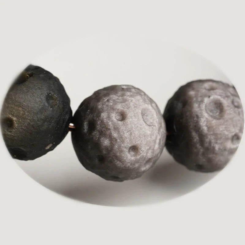 Buddha Stones Natural Silver Sheen Obsidian Gold Sheen Obsidian Round Beads Protection Bracelet