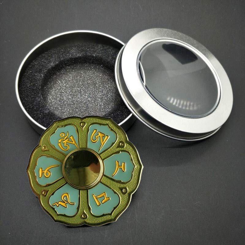 Buddha Stones Six True Words Fidget Spinner Blessing Finger Hand Spinner Decoration (Extra 30% Off | USE CODE: FS30)