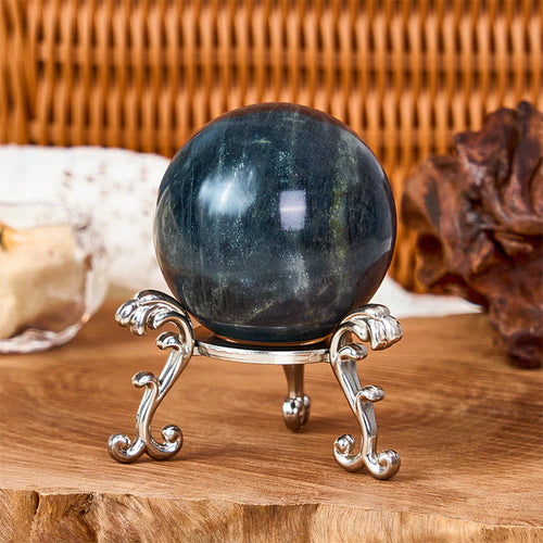 Buddha Stones Round Ball Figurine Natural Labradorite Healing Statue Office Home Decoration