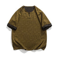 Buddha Stones Summer Retro Crackle Auspicious Cloud Pattern Short Sleeve Men's T-shirt