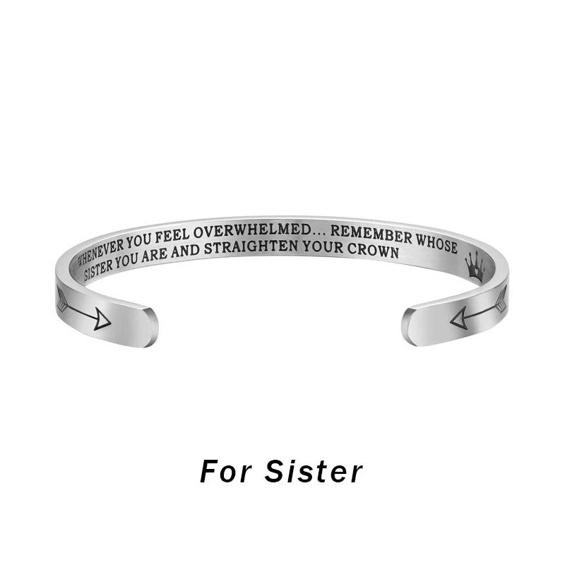 Buddha Stones Inspirational Bracelets Personalized Gift for Her Him Engraved Mantra Cuff Bangle Crown Jewelry (Extra 40% Off | USE CODE: FS40)