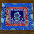 Buddha Stones Prayer Altar Mat Meditation Strength Endless Knot Vajra Man-Bcu Kalachakra Auspicious Symbols