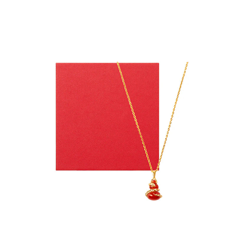 Buddha Stones Red Agate Year Of The Snake Gourd Luck Bracelet Necklace Pendant (Extra 30% Off | USE CODE: FS30)