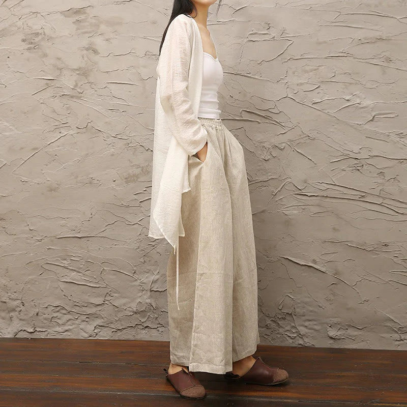 Buddha Stones Simple White Beige Pattern Meditation Spiritual Zen Practice Yoga Clothing Women's Clothes