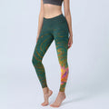 Buddha Stones Gorgeous Lotus Water Ripples Pattern Print Gym Leggings Women's Yoga Pants
